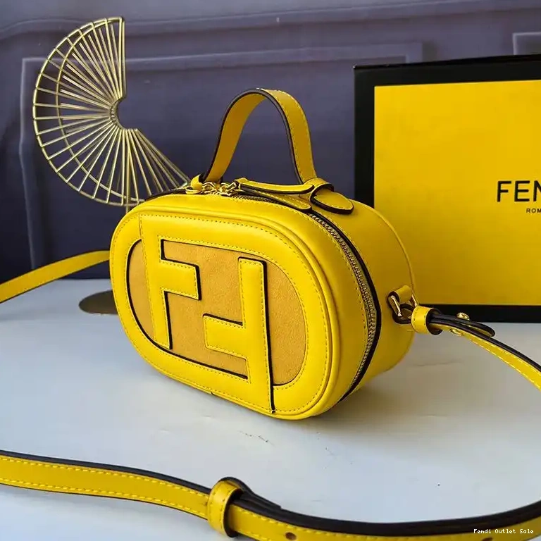 Affordable Leather O'Lock In Mini Calf Case Fendi Yellow Camera 0622